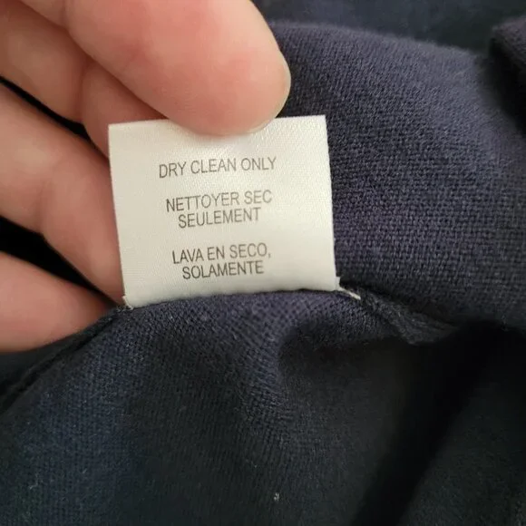 Worth New York Navy Blue Rainbow trim Tank and Cardigan womens size Small